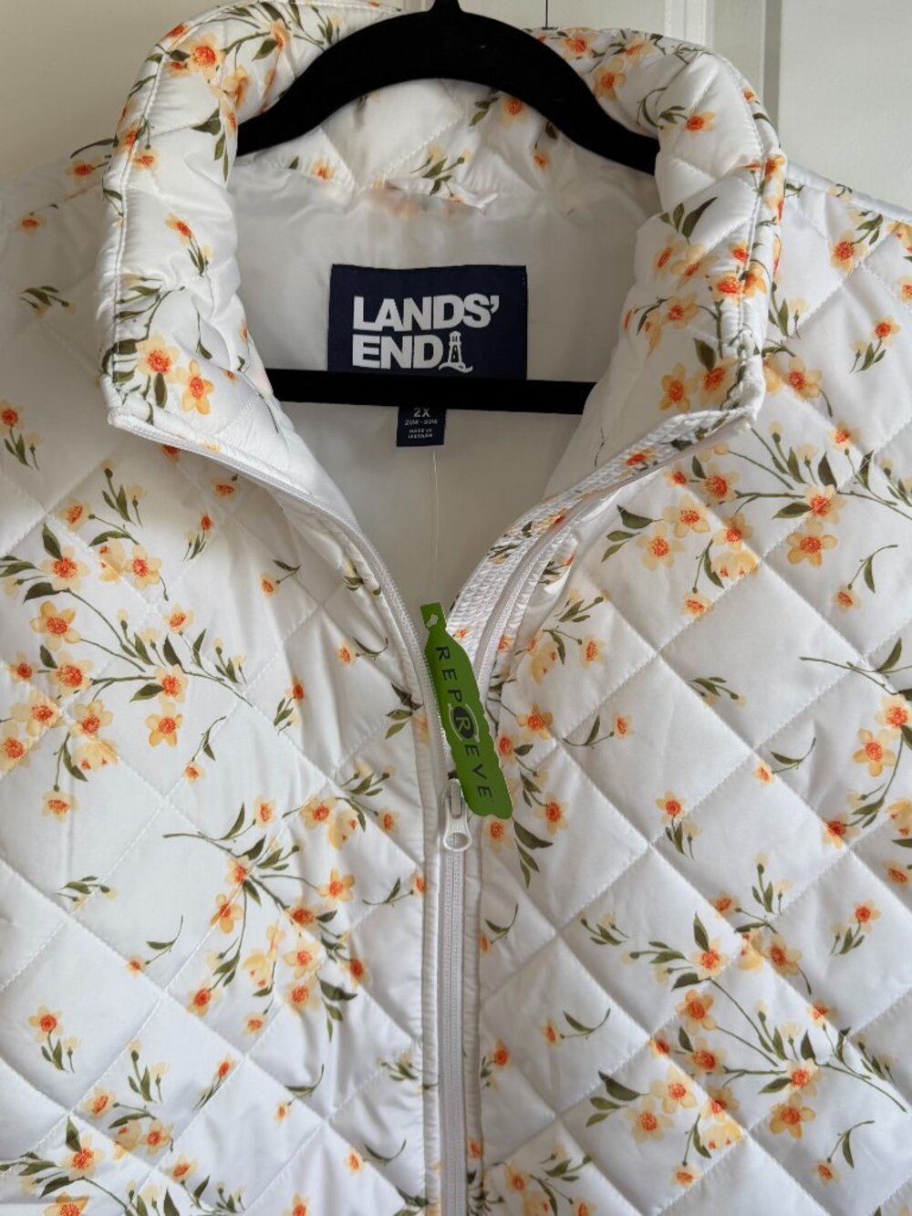 Land's End Plus Size Floral Vest